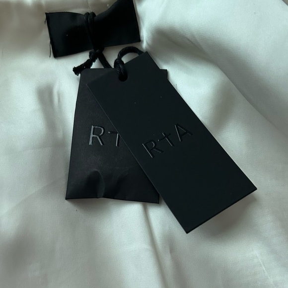 NWT RTA Denim Sasha Studded Blazer in White Stone Sz S - Picture 14 of 16